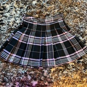 F21 plaid skirt